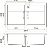 Мойка OMOIKIRI BANZEN 86-2-GB Artceramic/графит 4993319
