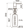 Дозатор для моющего средства OMOIKIRI OM-08-C латунь/хром 4995081